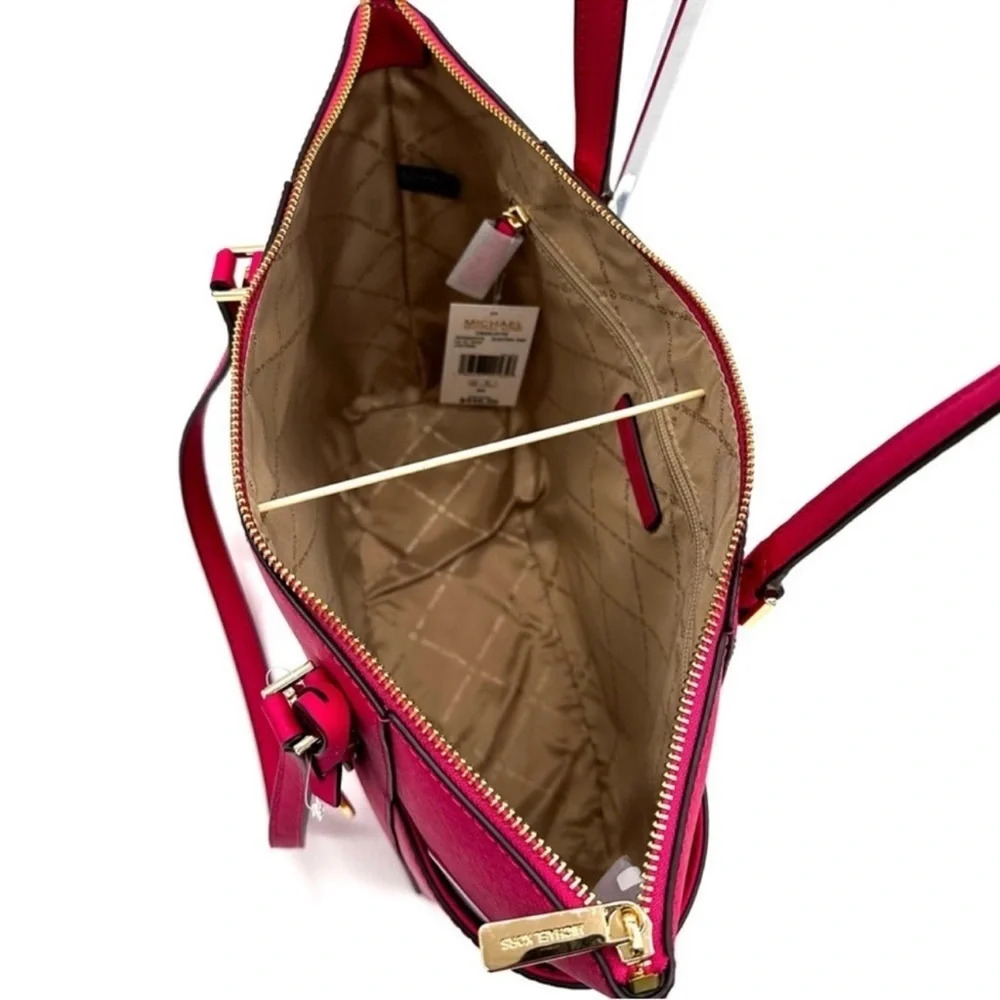 Michael Kors Large Charlotte Tote Bag Electric Pink - Picture 10 of 12